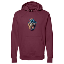 Load image into Gallery viewer, Flowing Heart Midweight Hooded Sweatshirt