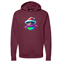 Load image into Gallery viewer, Shroom Santa Midweight Hooded Sweatshirt