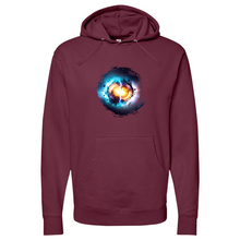 Load image into Gallery viewer, Colliding Atoms Midweight Hooded Sweatshirt