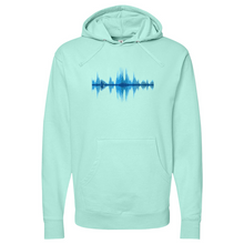 Load image into Gallery viewer, Blue Frequency Midweight Hooded Sweatshirt