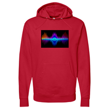 Load image into Gallery viewer, Frequency Red Orange Purple 02 Midweight Hooded Sweatshirt