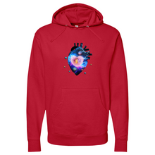 Load image into Gallery viewer, Cosmic Heart Midweight Hooded Sweatshirt