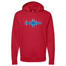 Load image into Gallery viewer, Blue Frequency Midweight Hooded Sweatshirt