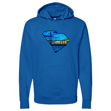 Load image into Gallery viewer, South Carolina Map Midweight Hooded Sweatshirt