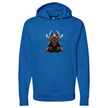 Load image into Gallery viewer, Silver & Red Japanese Warrior Midweight Hooded Sweatshirt