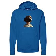 Load image into Gallery viewer, Child wearing VR headset Midweight Hooded Sweatshirt