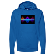 Load image into Gallery viewer, Frequency Red Orange Purple 02 Midweight Hooded Sweatshirt