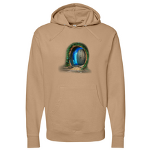 Load image into Gallery viewer, Floating in space as a porthole door Midweight Hooded Sweatshirt