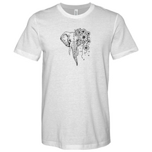 Load image into Gallery viewer, Elephant With Flower Heathered Tee