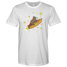 Load image into Gallery viewer, Beaver Riding a Hotdog Heathered Tee