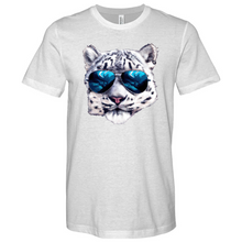Load image into Gallery viewer, Snow Leopard Blue Sunglasses Heathered Tee