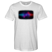 Load image into Gallery viewer, Frequency Waves Red, Blue With Bg Heathered Tee