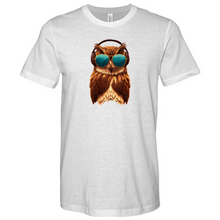 Load image into Gallery viewer, Owl With Sunglass and Headphone Heathered Tee