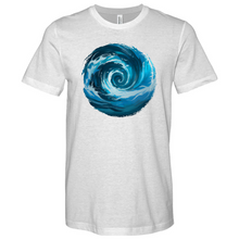 Load image into Gallery viewer, Swirl Wave Blue White Heathered Tee