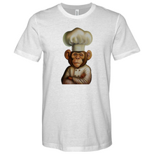Load image into Gallery viewer, Monkey Wearing Chefs Hat Heathered Tee