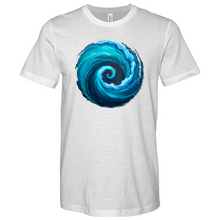 Load image into Gallery viewer, Swirl Wave Blue Heathered Tee