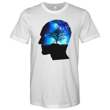 Load image into Gallery viewer, Man Head With Galaxy Tree Heathered Tee