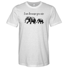 Load image into Gallery viewer, I am Because You Are Heathered Tee