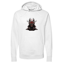 Load image into Gallery viewer, Silver & Red Japanese Warrior Midweight Hooded Sweatshirt