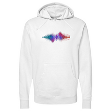 Load image into Gallery viewer, Frequency Waves Red, Blue Without Bg Midweight Hooded Sweatshirt