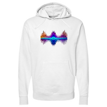 Load image into Gallery viewer, Frequency Red Orange Purple Midweight Hooded Sweatshirt