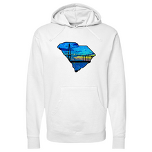 Load image into Gallery viewer, South Carolina Map Midweight Hooded Sweatshirt
