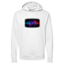Load image into Gallery viewer, Frequency Waves Red Blue Midweight Hooded Sweatshirt
