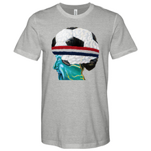 Load image into Gallery viewer, Soccer Head Heathered Tee
