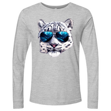 Load image into Gallery viewer, Snow Leopard Blue Sunglasses Long Sleeve
