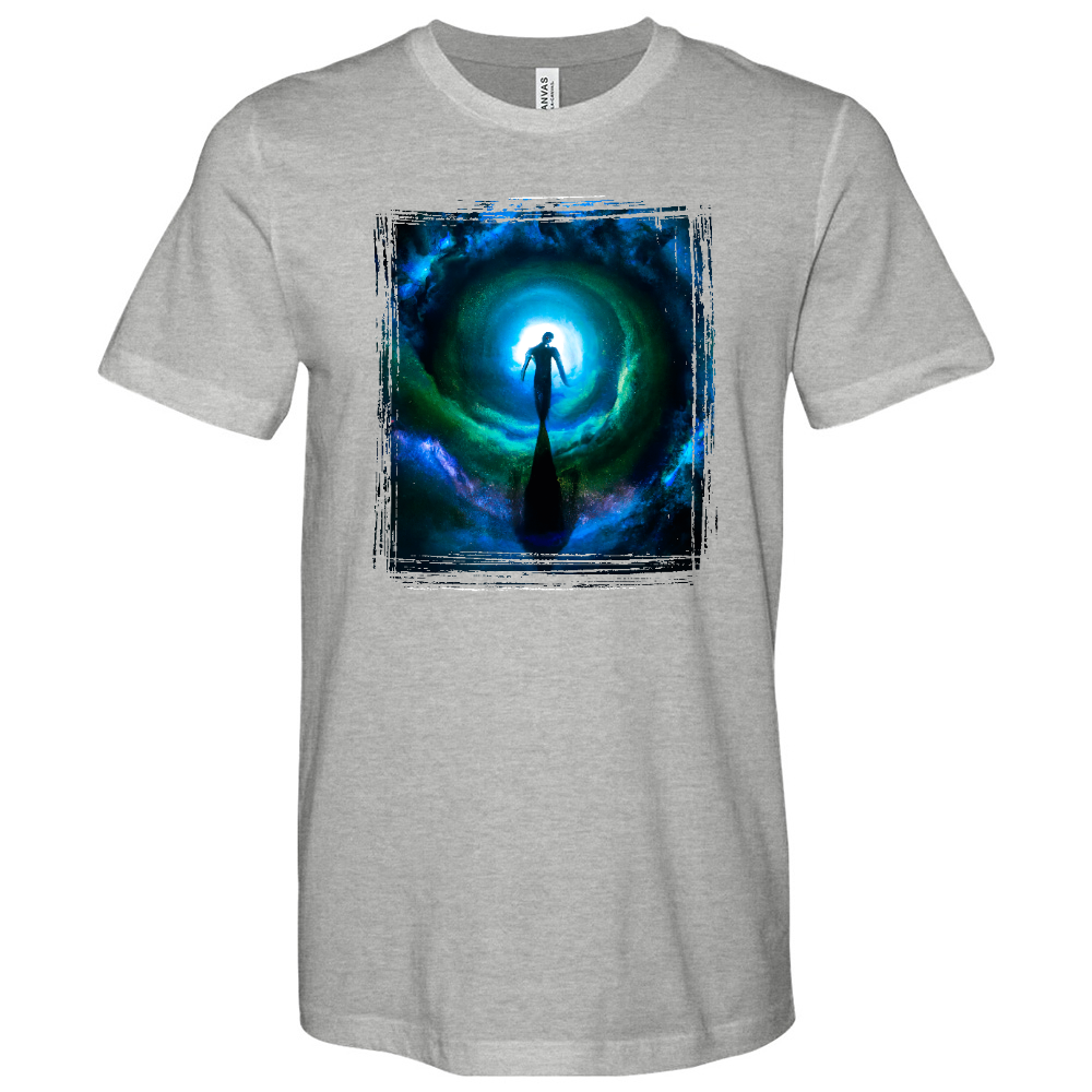 Man Galaxy Hole Heathered Tee