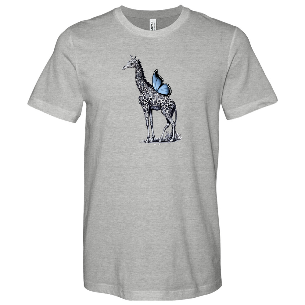 Giraffe Butterfly Heathered Tee