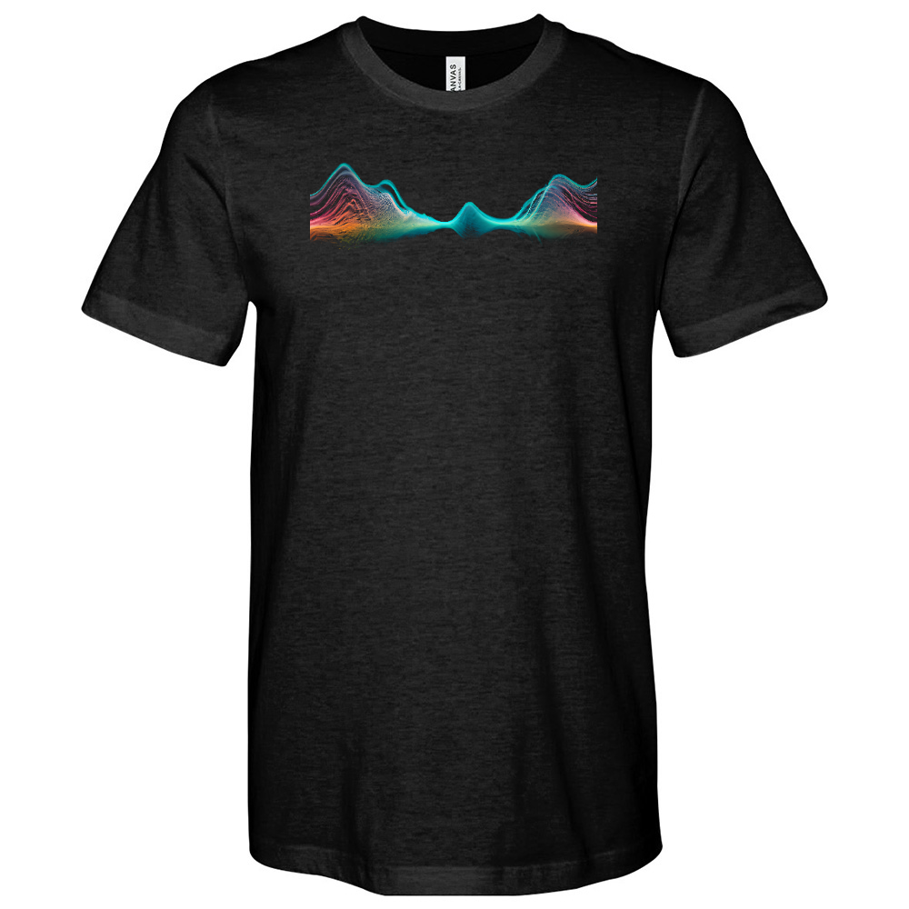 Frequency Mountains Without Bg Heathered Tee