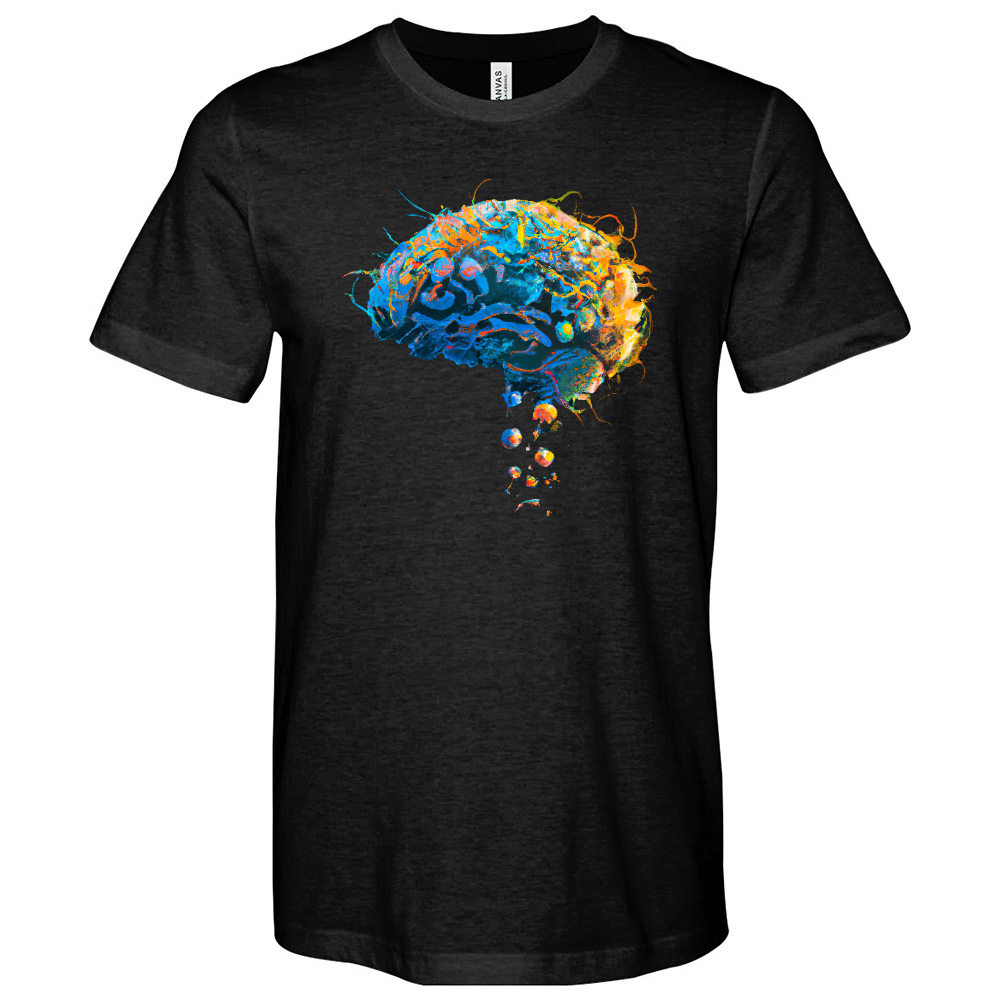 Atoms Brain Heathered Tee