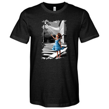 Load image into Gallery viewer, Little Girl Smiling and Waving at the Camera 02 Heathered Tee
