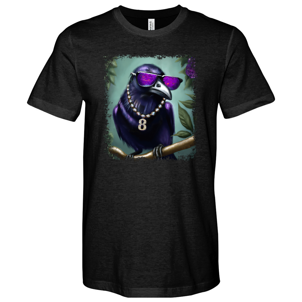 Purple Crow 8 Heathered Tee