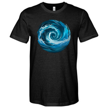 Load image into Gallery viewer, Swirl Wave Blue White Heathered Tee
