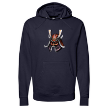 Load image into Gallery viewer, Red Tongue Japanese Warrior Midweight Hooded Sweatshirt
