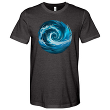 Load image into Gallery viewer, Swirl Wave Blue White Heathered Tee
