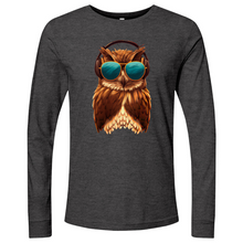 Load image into Gallery viewer, Owl With Sunglass and Headphone Long Sleeve
