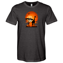 Load image into Gallery viewer, Giraffe Sunset Heathered Tee
