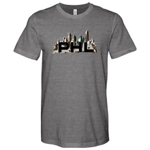 Load image into Gallery viewer, PHL Faded Skyline Heathered Tee
