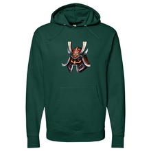 Load image into Gallery viewer, Red Tongue Japanese Warrior Midweight Hooded Sweatshirt
