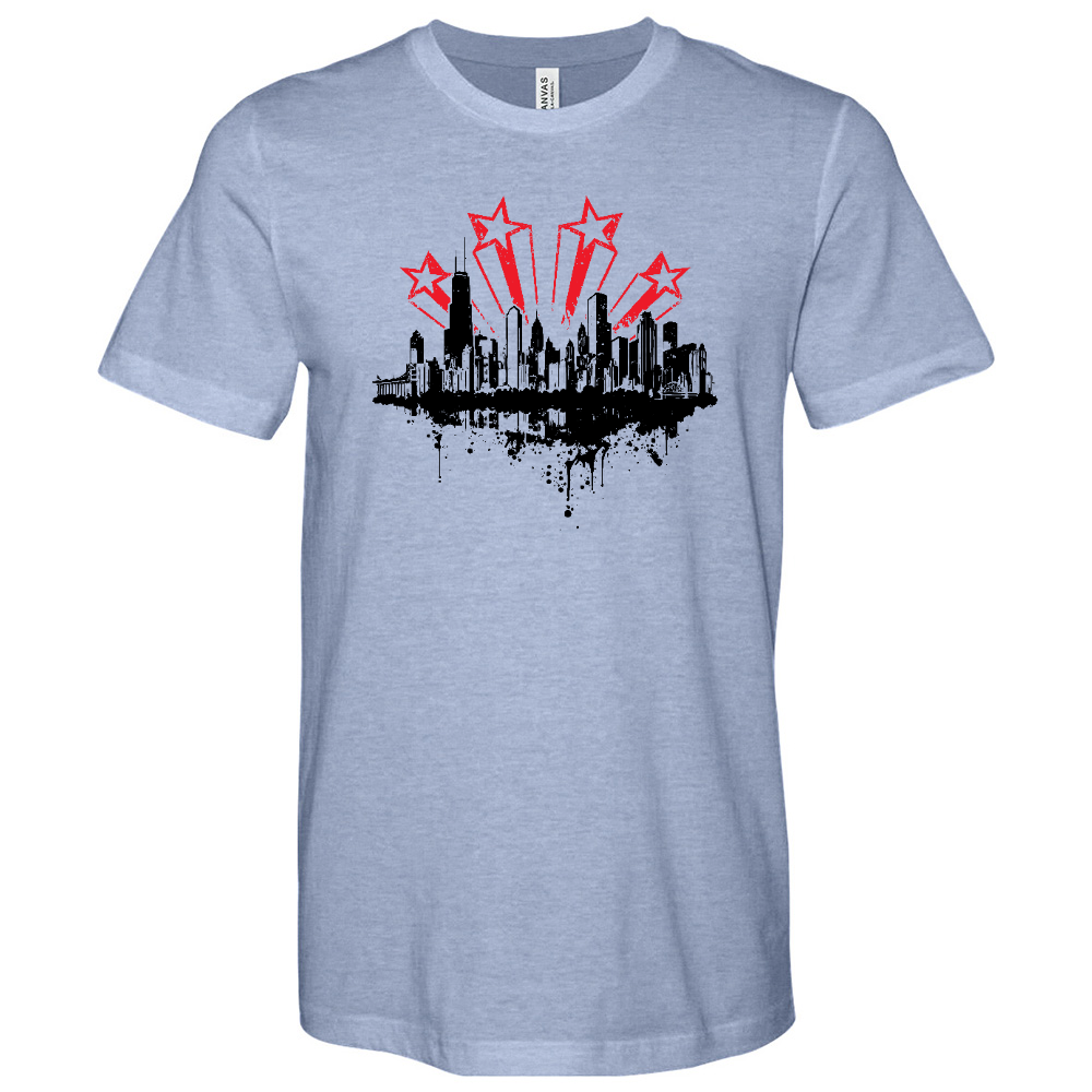 Chicago 4 Star Heathered Tee