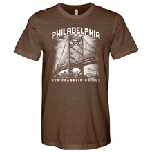 Load image into Gallery viewer, Ben Franklin Bridge Heathered Tee
