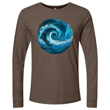 Load image into Gallery viewer, Swirl Wave Blue White Long Sleeve
