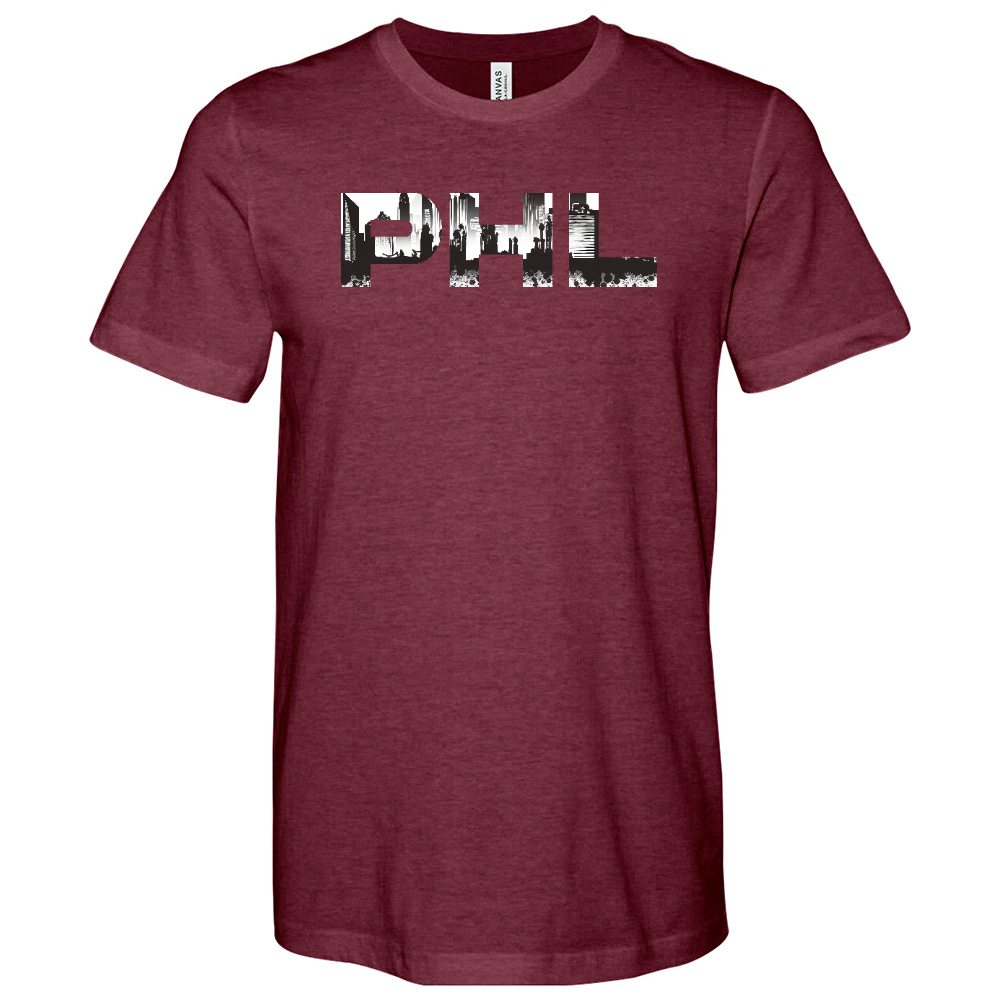 PHL Retro Skyline Heathered Tee
