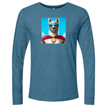 Load image into Gallery viewer, Llama Luchidor Blue Long Sleeve
