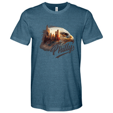 Load image into Gallery viewer, Philly Rugby Eagle Heathered Tee
