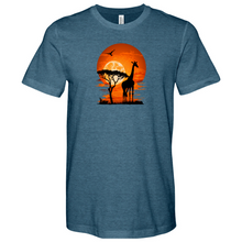 Load image into Gallery viewer, Giraffe Sunset Heathered Tee

