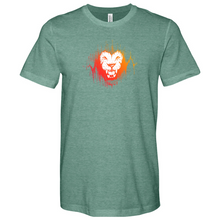 Load image into Gallery viewer, Lion&#39;s Face Drawing Heathered Tee
